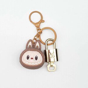 Authentic Louis Vuitton Lock & Key with Labubu Head Keychain, Keycharm